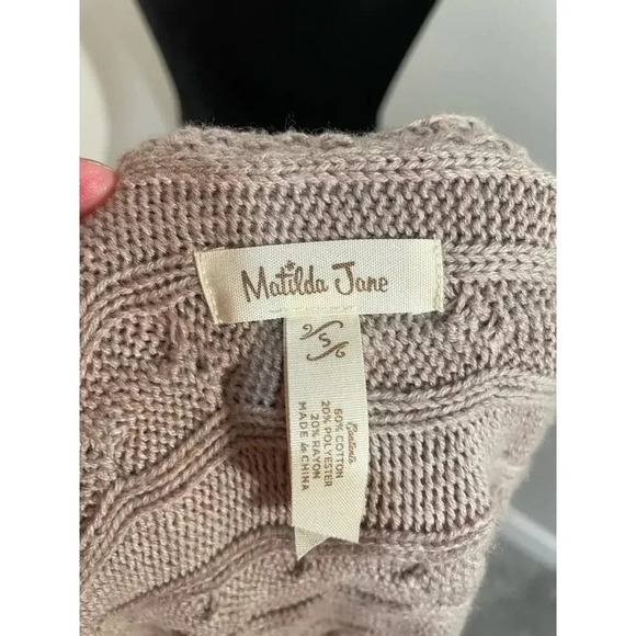 Matilda Jane Mind’s‎ Eye Cable Knit Tassel Longline Vest - Picture 9 of 10